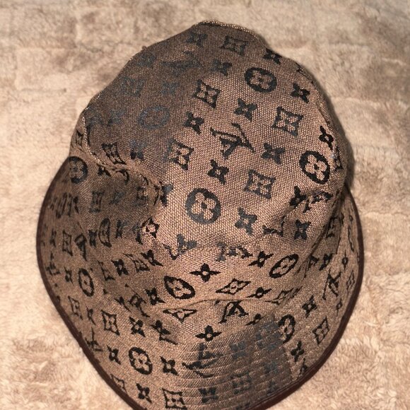 NWT New Louis Vuitton LV Monogram Bucket Hat Brown/Black Designer Logo O/S - Picture 7 of 13